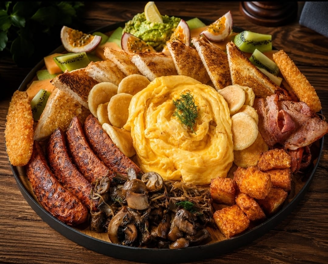 The Eve Board sharing breakfast platter
